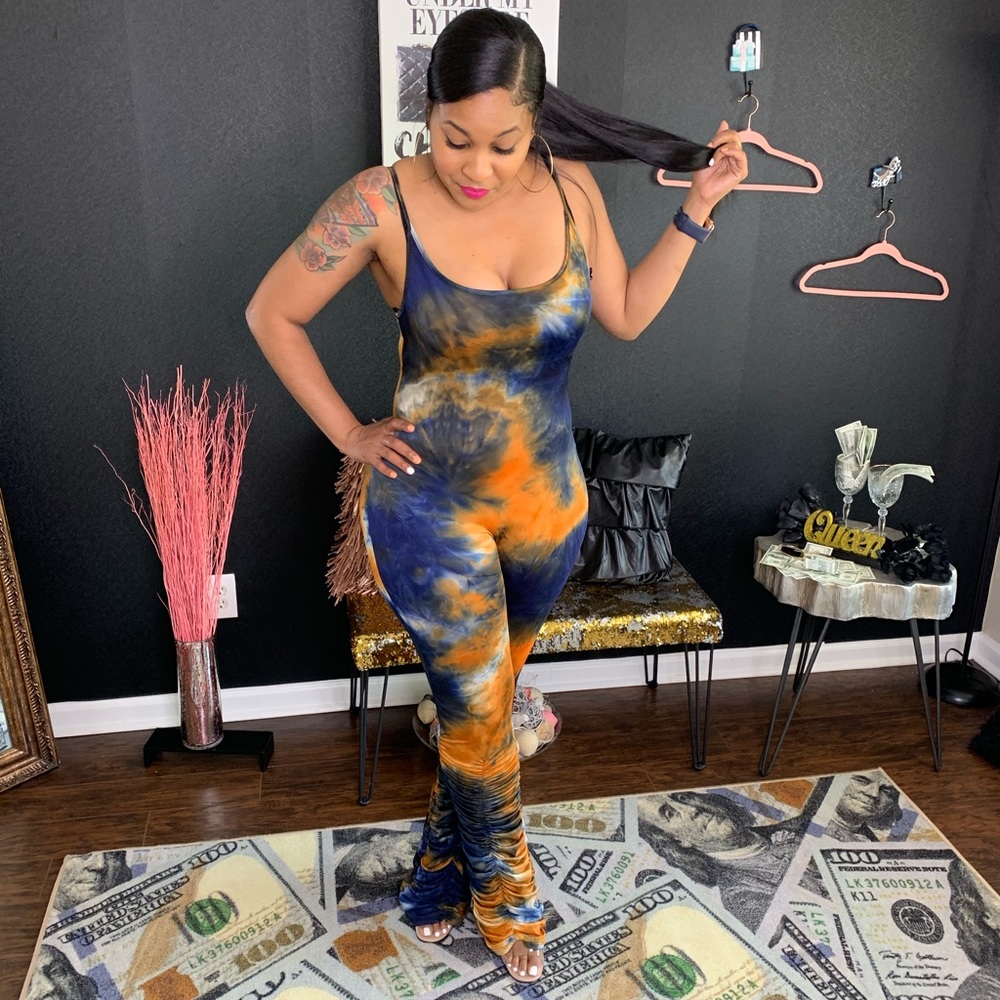 Stacked leg jumpsuit